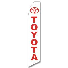 Bandera Publicitaria tipo Vela Toyota Blanca Image