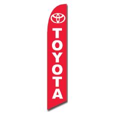 Bandera Publicitaria tipo Vela Toyota Roja Image